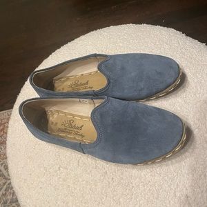 Sabah handmade Blue suede shoes
